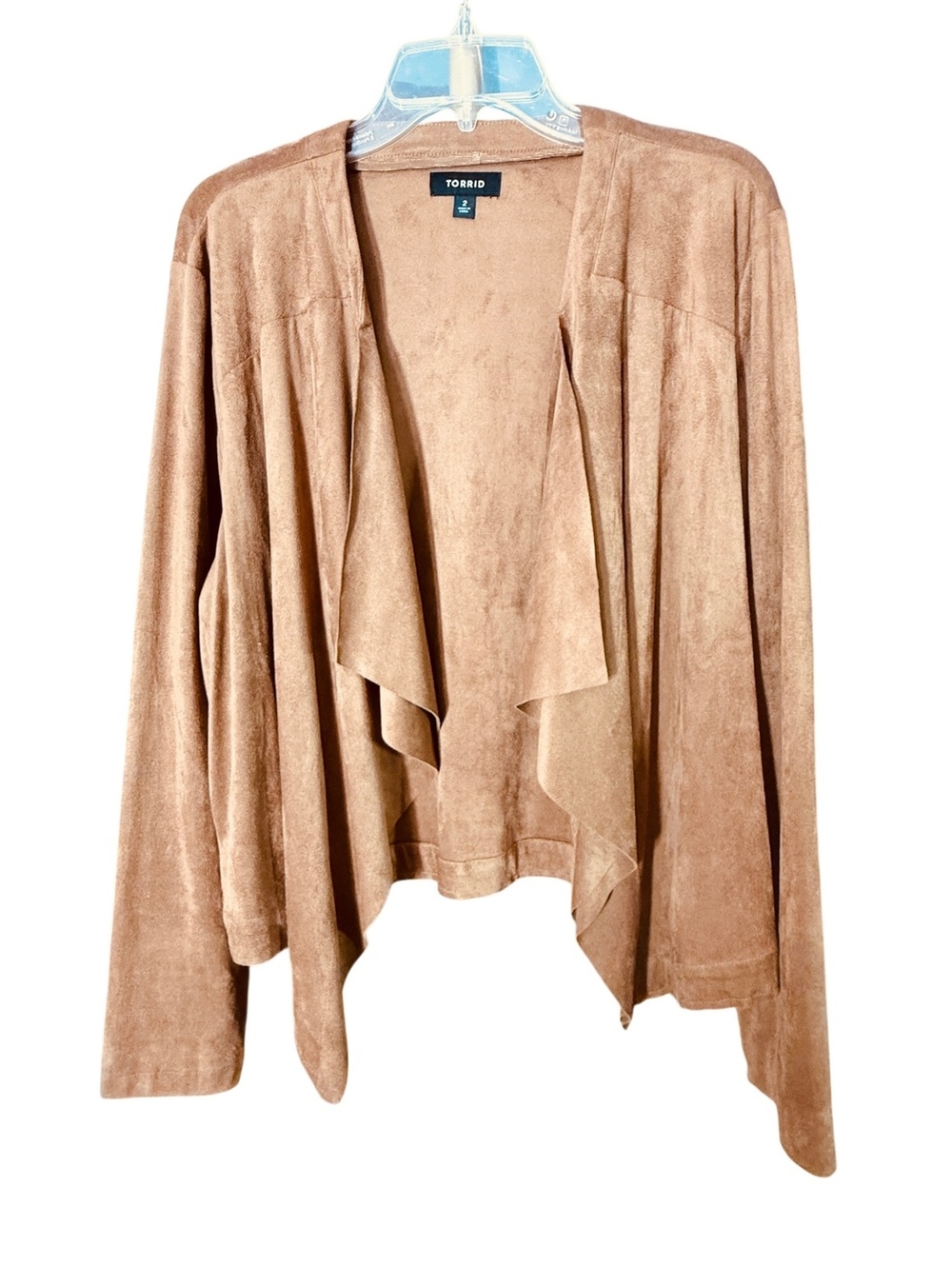 Torrid Faux Suede Drape Front Jacket 2X